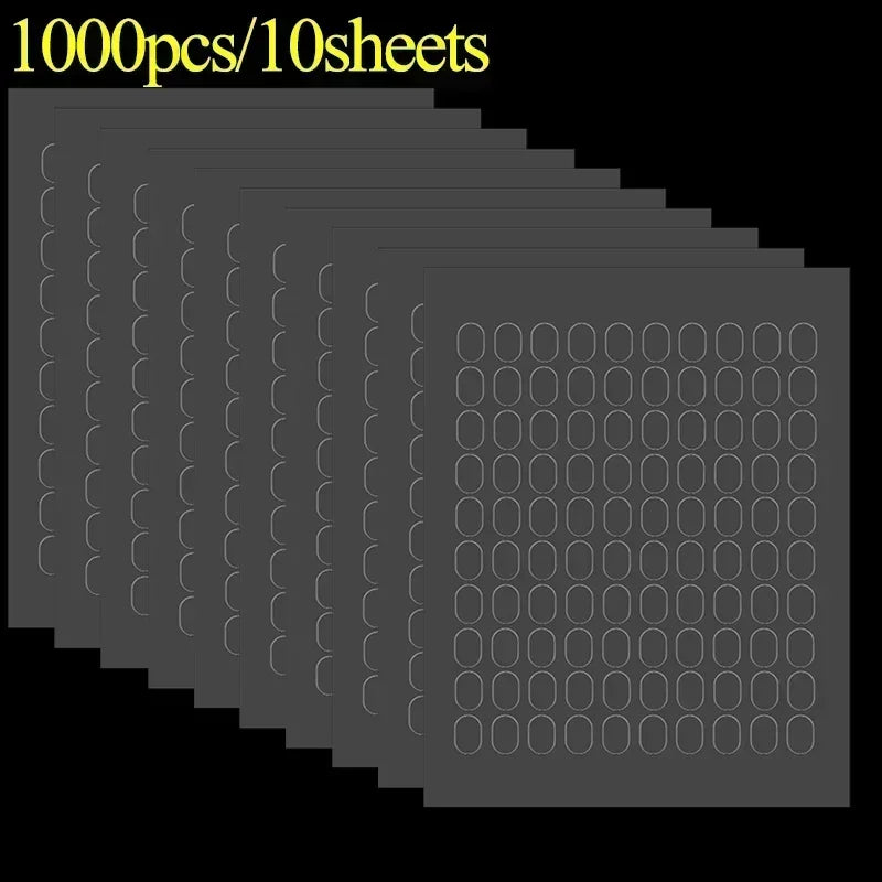 100/2000x Double Sided Tape Adhesive Dots Poster Clear Glue Oval Tape No Traces Doll Foot Fixed Sticker Waterproof For DIY Craft