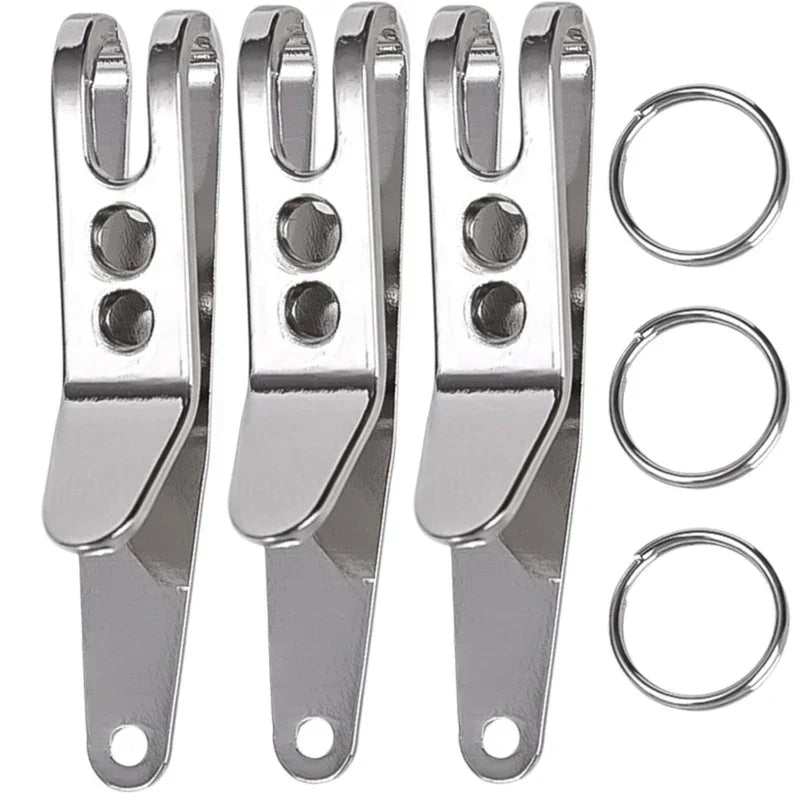 EDC Bag Gear Pocket Suspension Clip with Key Carabiner Clip Outdoor Quicklink Keychain Key Suspension Pocket Clip Camping Gadget