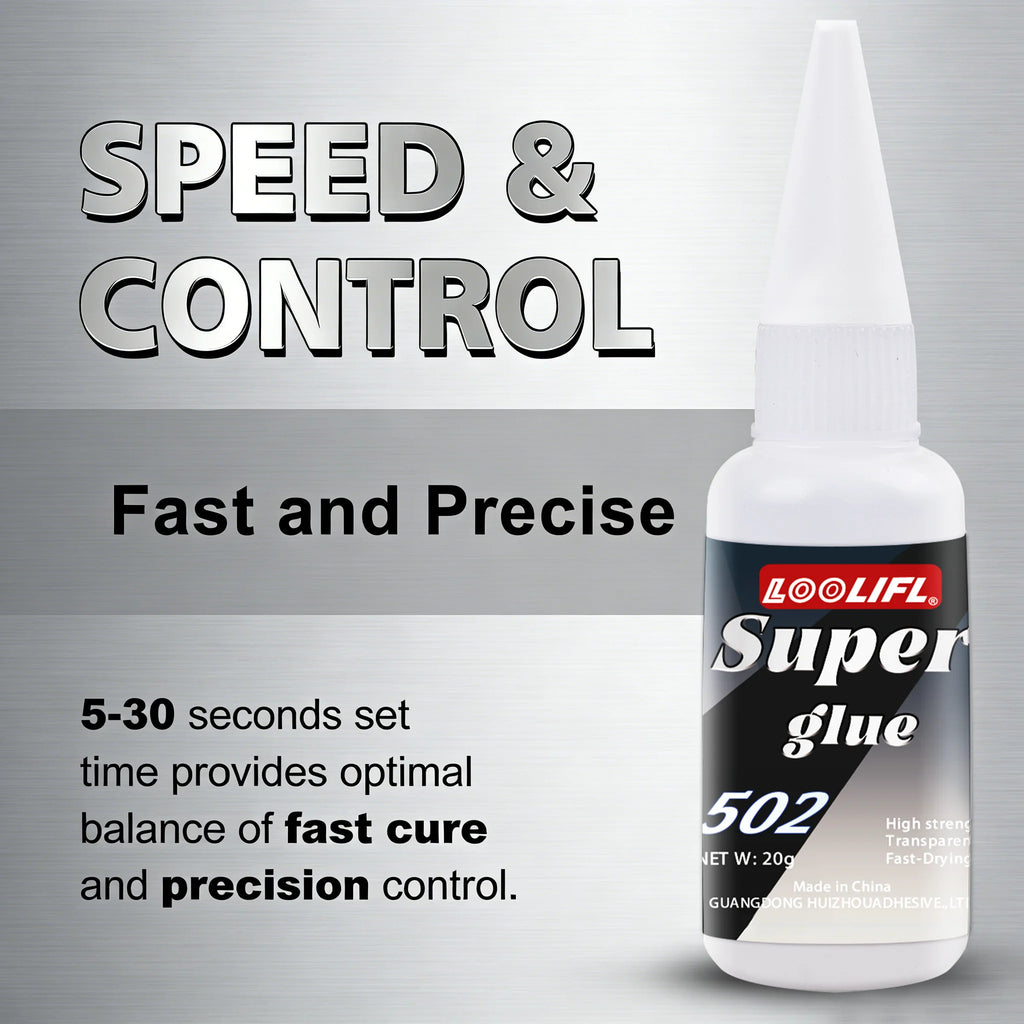 20ml 502 Glue Super Strong Instant Adhesive Fast Drying Cyanoacrylate Glue for Metal Plastic Wood Ceramic