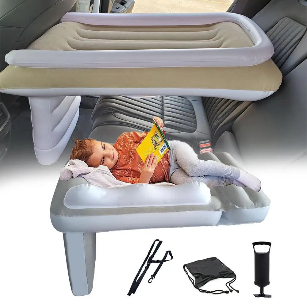 Portable Toddler Airplane Bed Foldable Airplane Mattress Portable Air Bed Seat Extender Sleeping Mattress For Road Car Trav Q3R1