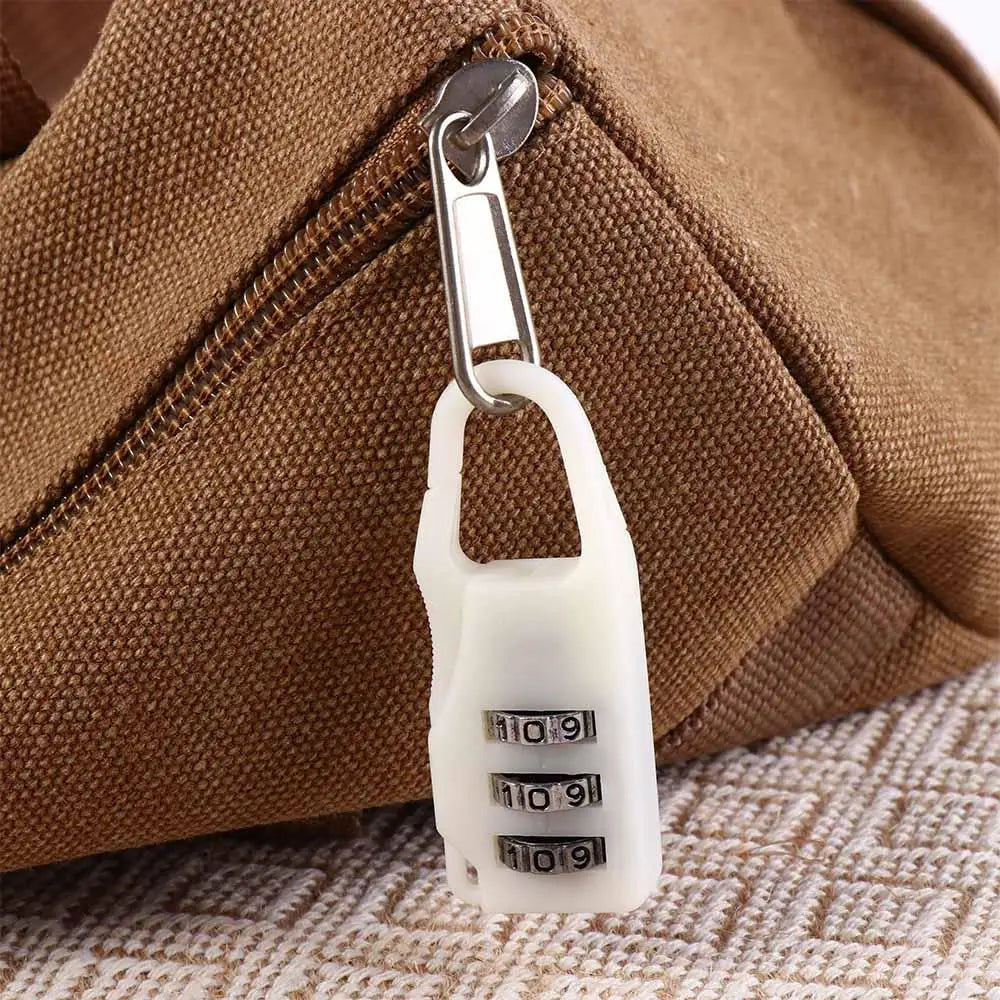 Digit Suitcase Combination Lock Anti-theft Plastic Mini Combination Padlock 3 Dial Digit Luggage Travel Lock