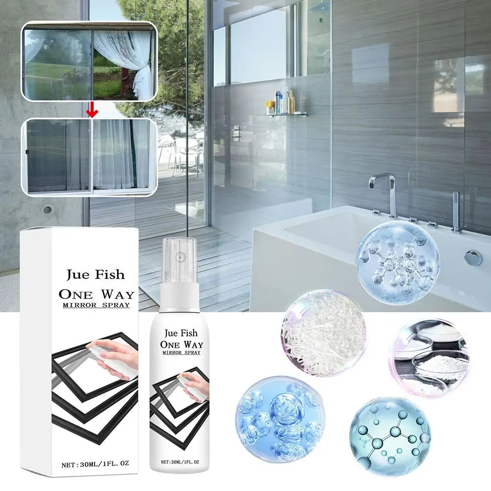 30ml One Way Mirror Spray Privacy Window Film Effect Anti Peeping Glass Isolation Tint Spray For Home Car Accessories