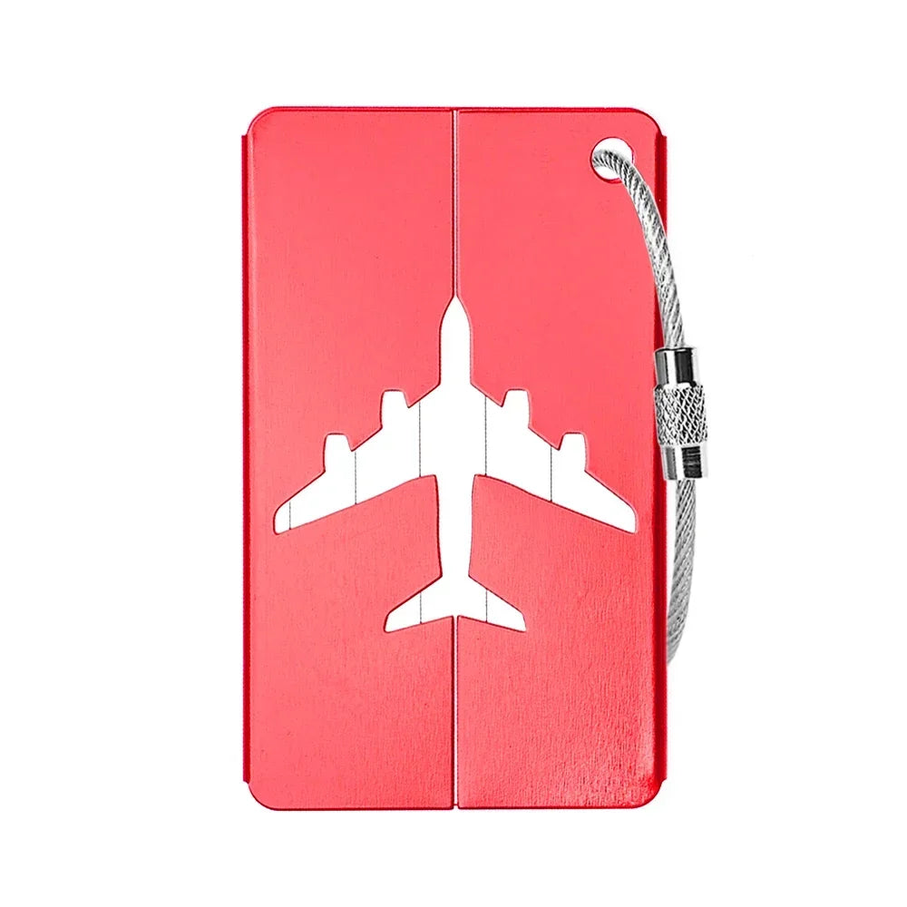 1/10pcs Premium Aluminum Travel ID Tag Durable Luggage Identification Business Card Holder Stylish Portable Luggage Tag Bag