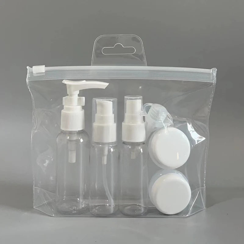 (BF06)Perfume Bottle Set Refillable Spray Lotion Shampoo Shower Tube Bottling Refill Cosmetic Travel Liquid Container Tool