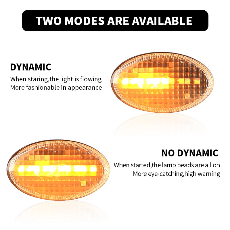 2PCS Clear Lens LED Side Marker Turn Signal Lights Canbus For Subaru Liberty 00-03 Forester 00-07 11-13 Impreza WRX STI 02-07