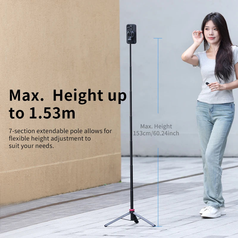 Ulanzi MT-84 Magnetic Tripod Portable Selfie for iPhone 15 14 13 Pro Max for Live Streaming Vlogging