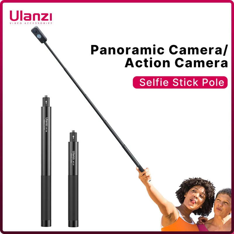 Ulanzi MT-57 MT-58 Insta360 80/120CM Extendable Invisible Selfie Stick Pole Universal Rod for For GoPro Insta360 X4 X3 X2 GO 2