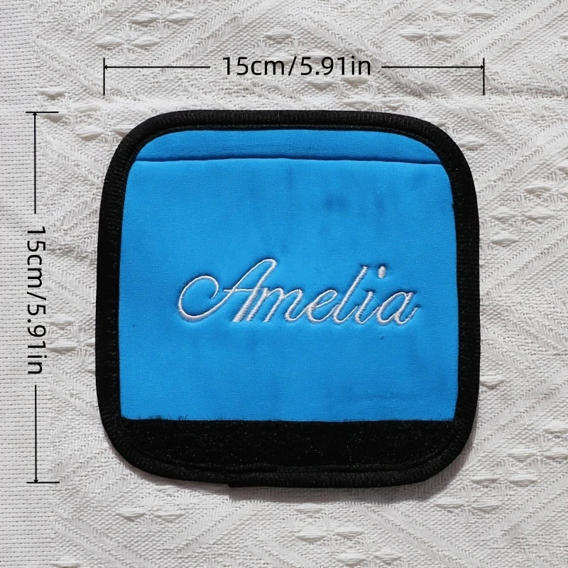 Embroidered name Luggage Handle Wrap For Suitcase Custom Luggage Cover Personalized Velcro Handle Wrap Personalized Holiday Gift