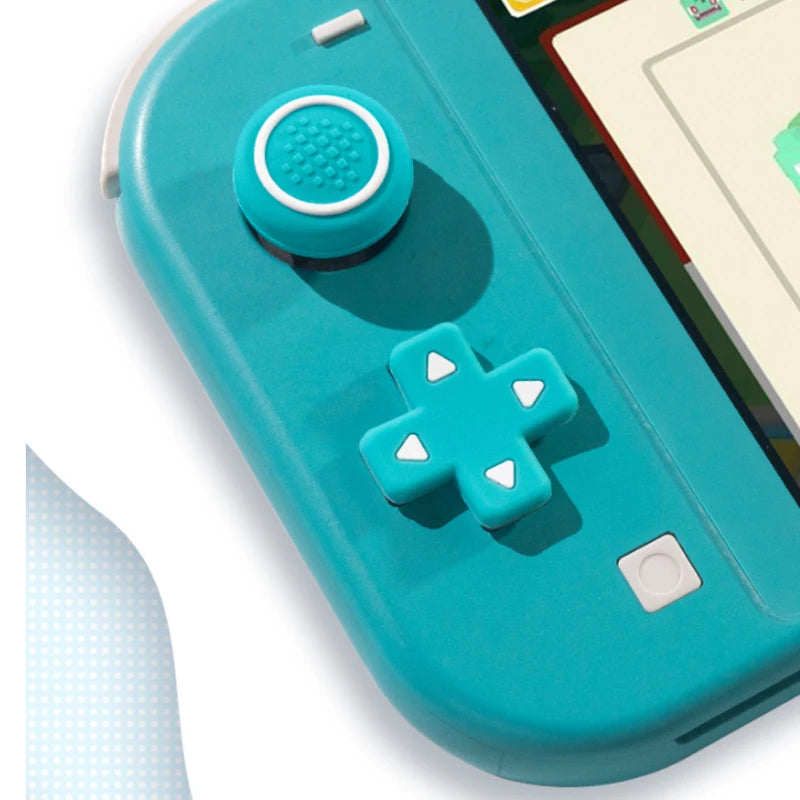 New Design Silicone Soft D-pad Cross Button ABXY Key Sticker Skin Case For Switch Lite NS lite Joy-con Thumb Stick Cap Cover