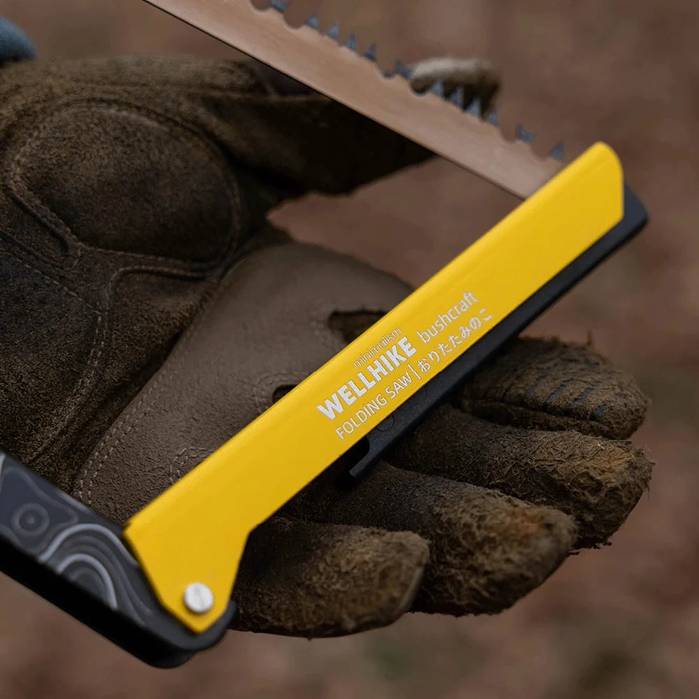 Folding Saw with Storage Bag Portable Wood Saw Aluminum Alloy Camping Foldable Hand Saw Outdoor Hiking Survival Tools