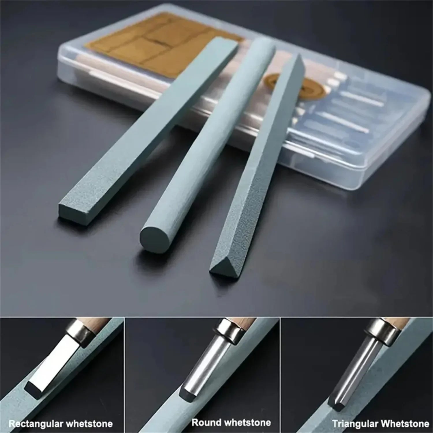 Professional Sharpening Stone Set - Multi functional, suitable for chisels and chisels, durable shell with coarse, medium
