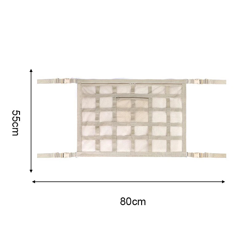 Car Roof Storage Organizer Automotive Ceiling Cargo Net Pocket Mesh Car Camping Accessories Storage Bag Roof Tent Two colors