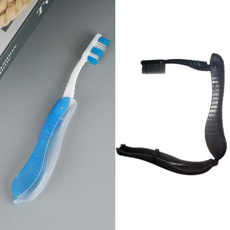 For Trip Daily Use Women Men Travel Folding Toothbrush Portable Toothbrush Built In Cover Multi Color Size Collapsable Brush