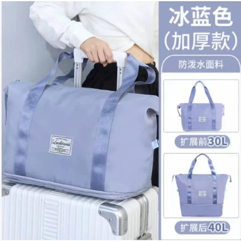 1pcs can expand large-capacity travel storage bags, hand luggage, folding waterproof bags, short-distance portable and light.