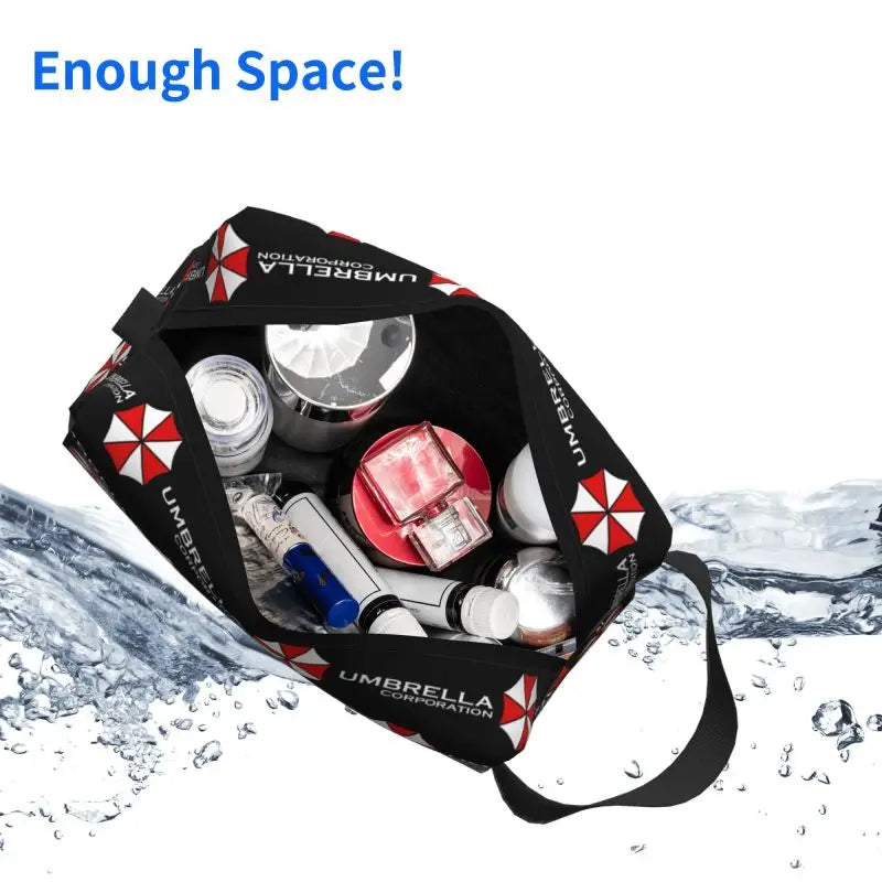 Umbrella Corporation Travel Storage Bags Portable Toiletry Bag Reusable Waterproof Makeup Cosmetic Bag Pouch for Women Men