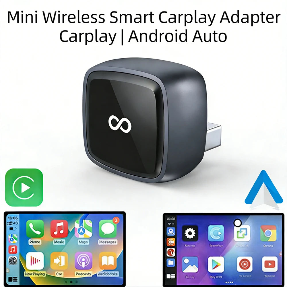 Mini Wireless CarPlay Adapter for Apple iPhone - Upgrade Wired CarPlay to Wireless, One-Tap Multi-User Switch, Plug & Play, Fast