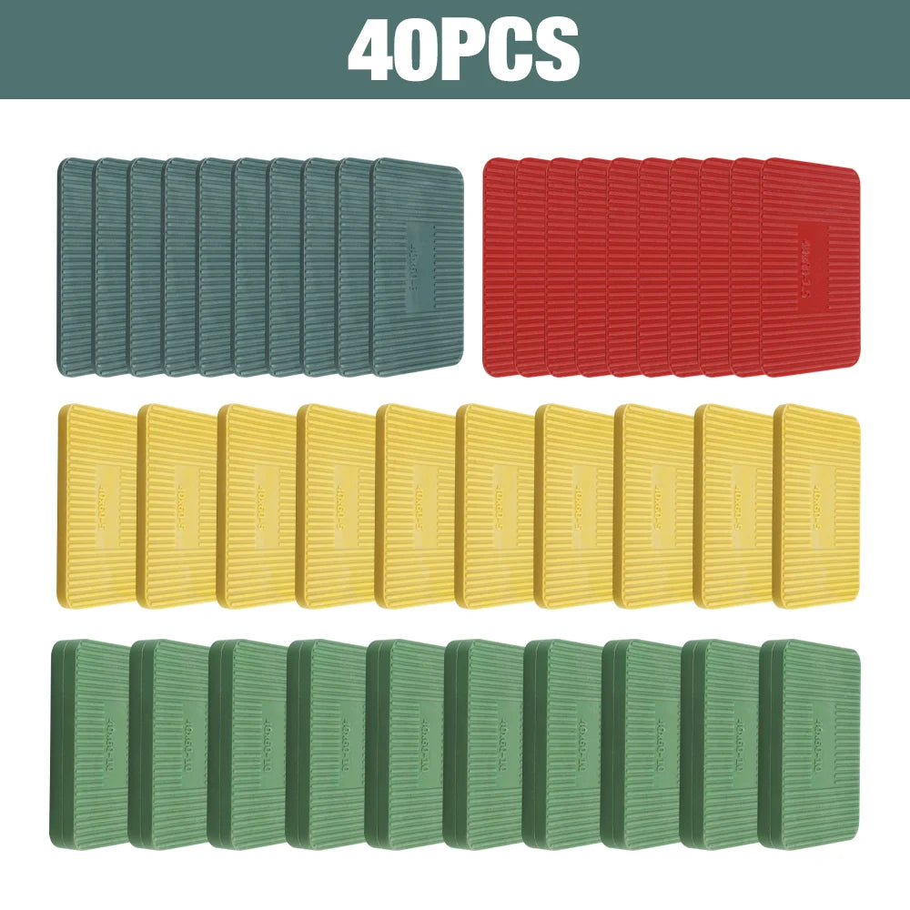 40/80Pcs Plastic Gaskets, 4 Sizes, Used For Adjusting Door And Window Frames, Leveling Tiles, PP Gaskets, Wedges