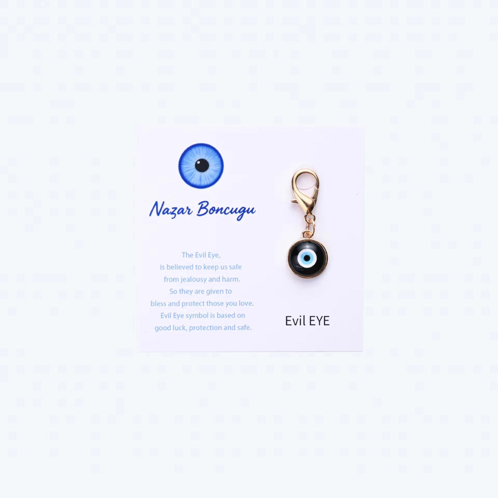1pc Trendy Turkish Blue Evil Eye Keychain with Cute Charm Personalized Key Ring Stylish Bag Decoration Accessories Fashion Gift