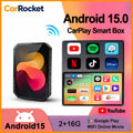 2026 CarRocket Android 15 CarPlay Ai Box Wireless Android Auto USB Adapter Plug & Play Universal TV Box For Youtube Netfl