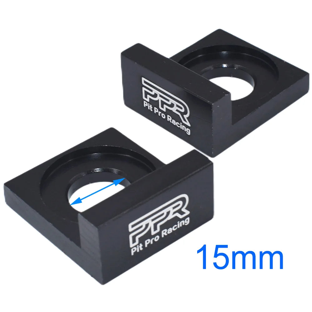 12mm/15mm Aluminum CNC Chain Block Axle Tensioner Adjuster for 110 125cc PIT Quad Trail Dirt Bike ATV Dirt Pit Bike Motocross