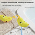 Mini Banana Toothbrush Head Protective Cover Toothpaste Portable Toothbrush Storage Dustproof Cover Travel Toothbrush Storage