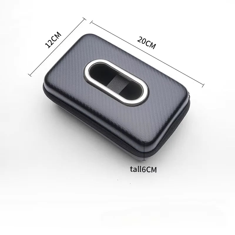 Car Mounted Tissue Box Drawer Box Creative Car Armrest Box Backrest Hanging Multifunctional Sun Visor Four-color Tissue Bag