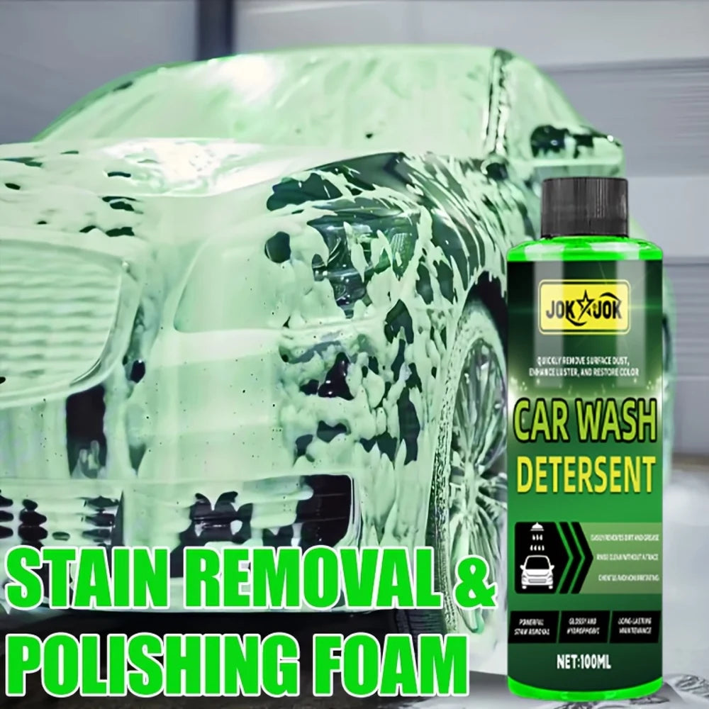 JOKJOK 100ml High-Foam Car Wash Concentrate Liquid - 1:100 Dilution Ratio, Heavy-Duty Foaming Formula Compatible for Foam Cannon