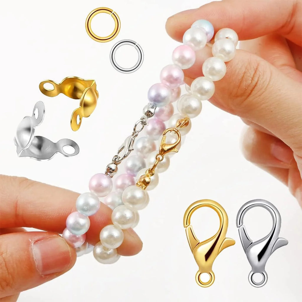 320pcs Clasps Hooks Jump Rings End Beads for Bracelet Neckalce Jewelry Making Spare Restoration Accessories Parts DIY Wholesale