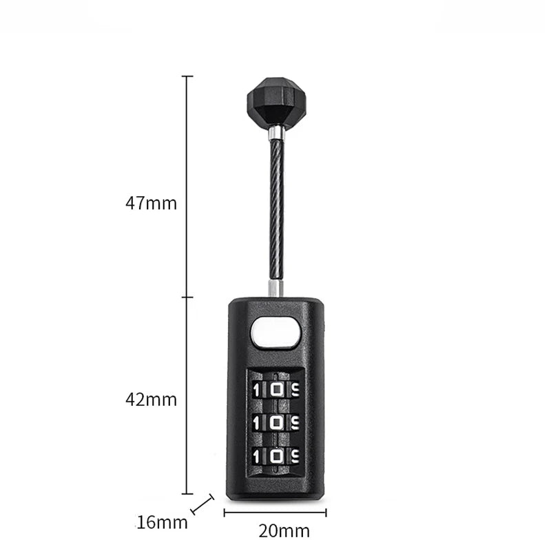 Creative Mini Coded Lock Travel Luggage Lock Gym Chest Drawer Backpack Anti-Theft Steel Wire Metal Padlock Dial Digits Locks