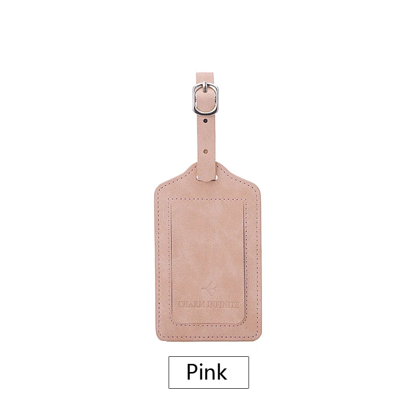 PU Leather Aircraft Logo Luggage Tag, Anti Loss With Name Card, Suitable for Luggage and Travel Bags