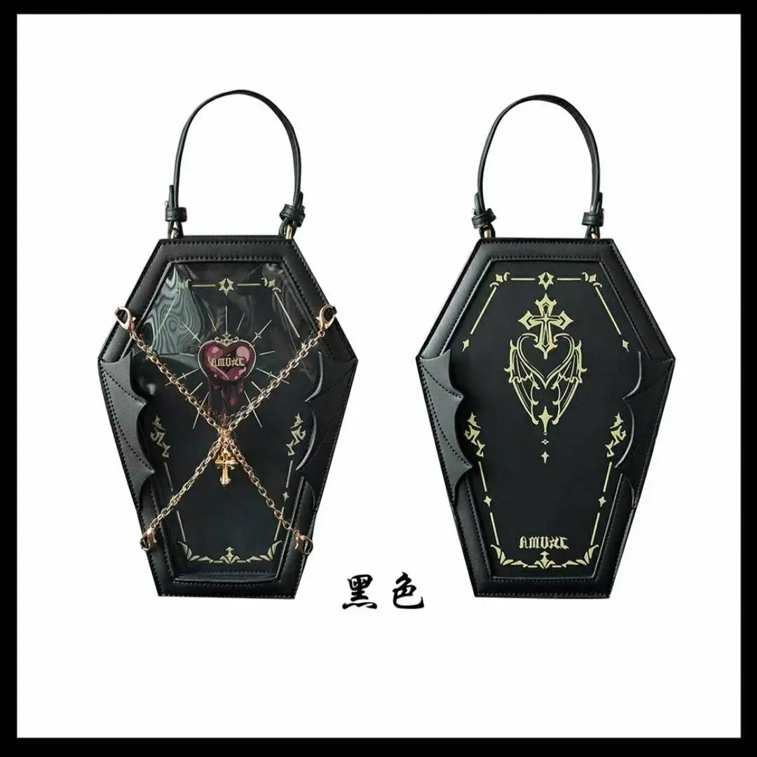 JIAERDI Harajuku Y2K Messenger Bag Women Gothic Japanese Handle Chain Transparent Handbag Ladies Vintage Mini Backpack Aesthetic