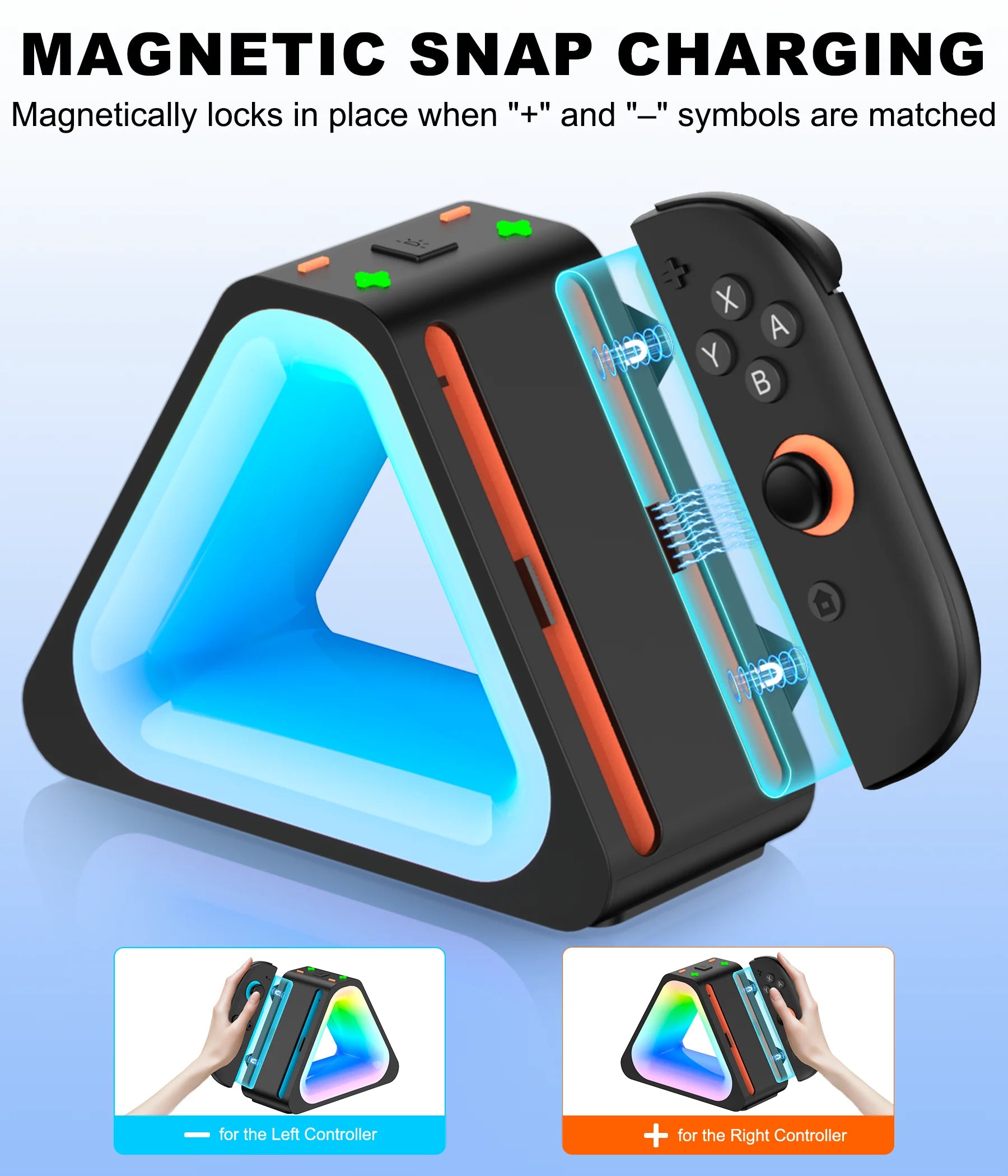 Dinofire Charging Dock For Switch 2 Joy con Accessories 4-in-1 Controllers Charger Stand For Switch 2 Joycon Charger Stand
