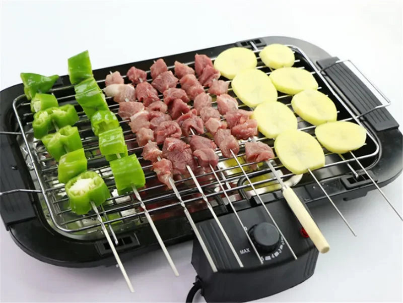 304 Stainless Steel 50 100pcs Barbeque BBQ Needle Stick Barrel Roast Kebab Meat Skewers Outdoor Camping Picnic tools grilling