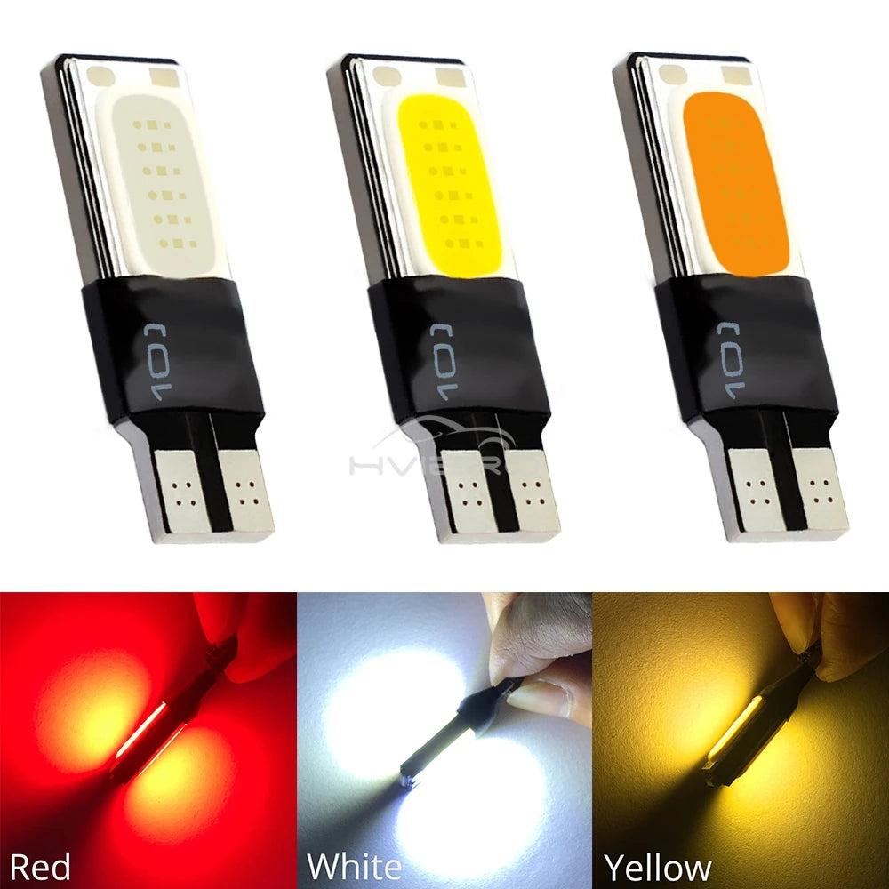 2/4/10/20pcs Car Led Light W5W 194 12V Canbus Auto T10 COB Accessories Interior Bulb Backup Brake Parking Turn Signal Trunk Lamp