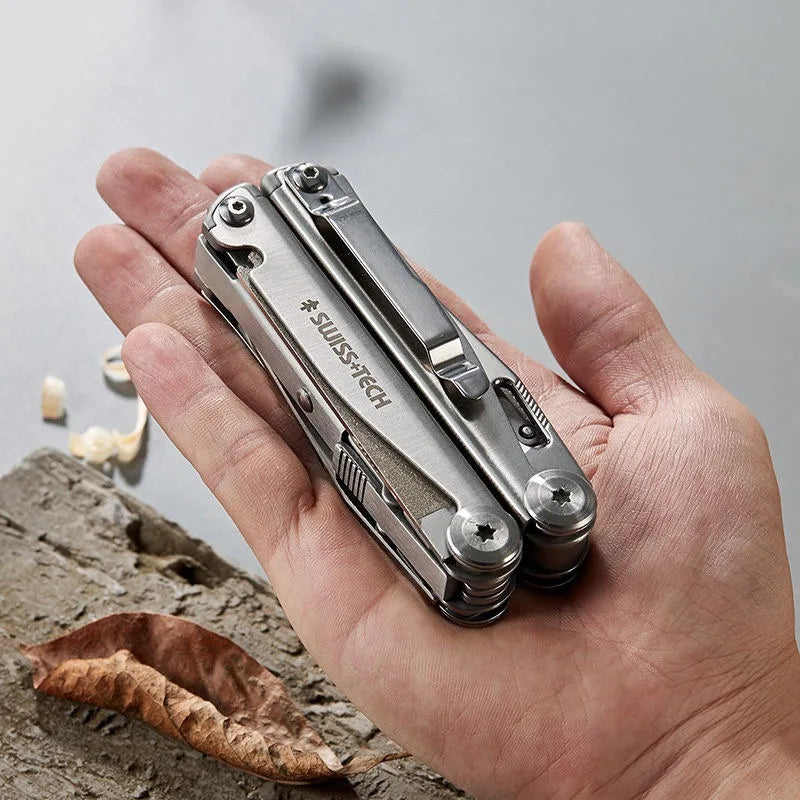 SWISS TECH 18in1 Multitool Dolding Pliers Camping Supplies Tactical Survival Hunting Outdoor Hiking Nature Hike EDC