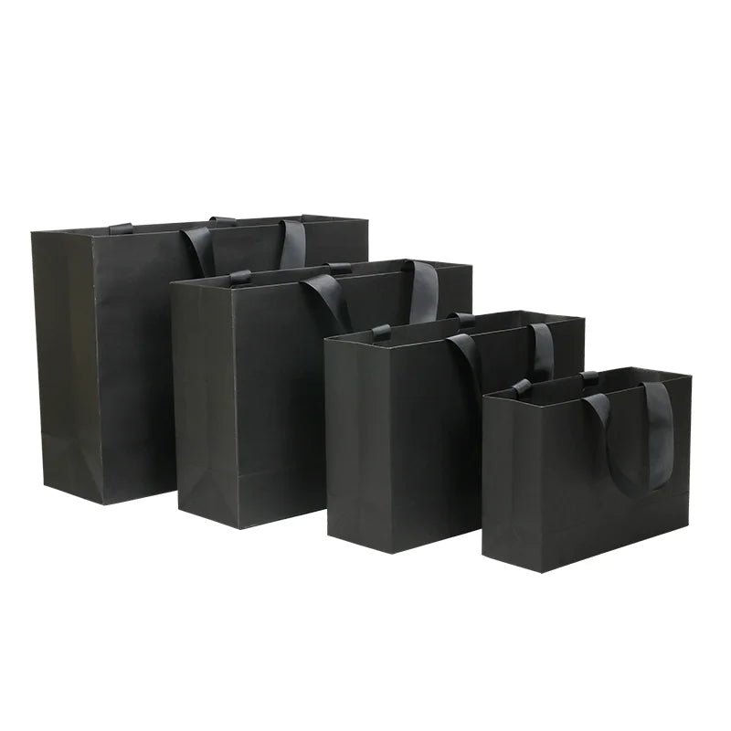 10pcs Tote Bags Custom Garment Bags Store Shopping Bags Clothing Jacket Packaging Paper Bags Custom Printing Store Name Logo