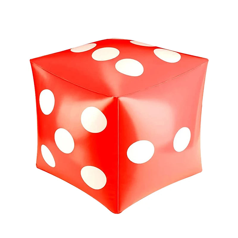13.7 Inch Jumbo Inflatable Dice by Novelty White and Black Giant Dice for Indoor and Outdoor Broad Game