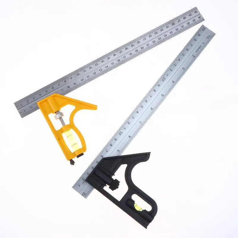 1/2 Inch Combination Square Ruler 300MM Professional Metric Ruler With Level for Carpentry Measurement