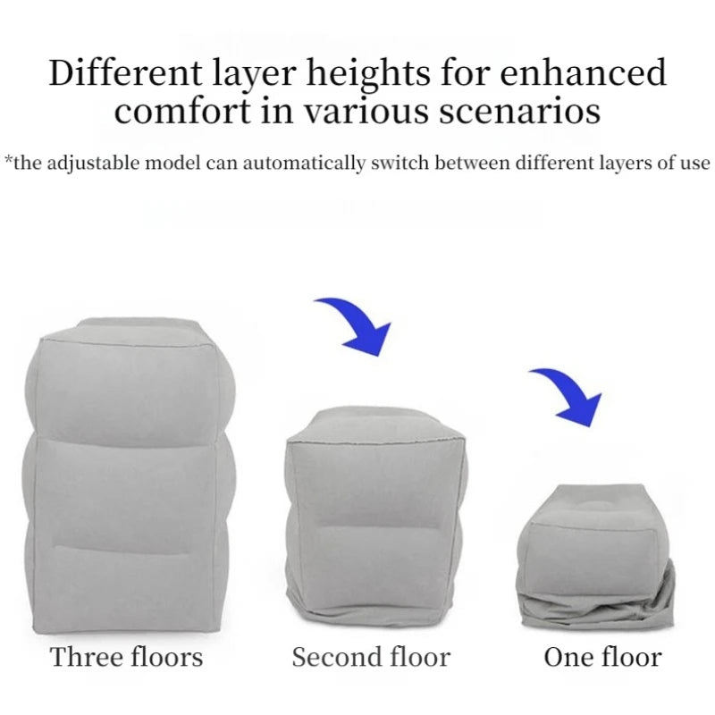 PVC Kids Flight Sleeping Footrest Pillow Resting Pillow On Airplane Car Bus Pillow Inflatable Travel Foot Rest Pillows Foot Pad