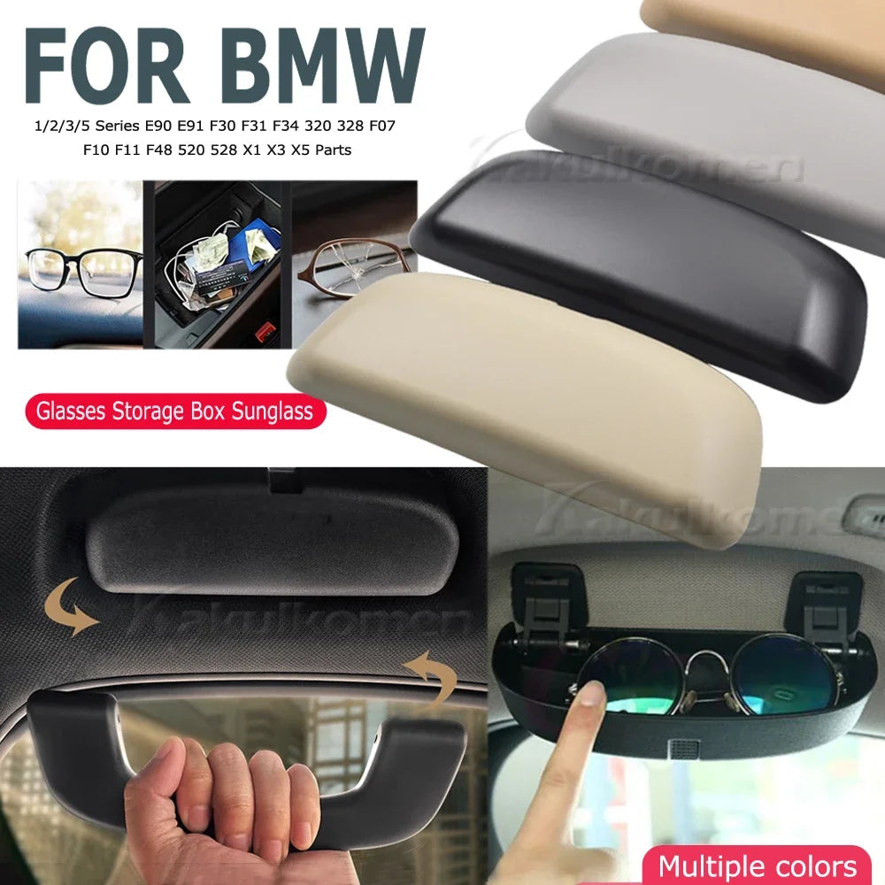 Car Glasses Box Storage Holder Sunglasses Case for BMW X1 F48 E84 X3 F25 G01 X5 F15 F20 F30 G20 F10 G30 Series 3 5 7 Accessories