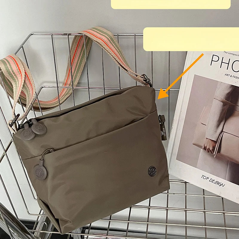 Chic Ultra-light Nylon Crossbody Bags for Women, Designer Bag-Lightweight, Zipper Closure, Adjustable Wide Strap, Cotton Lining