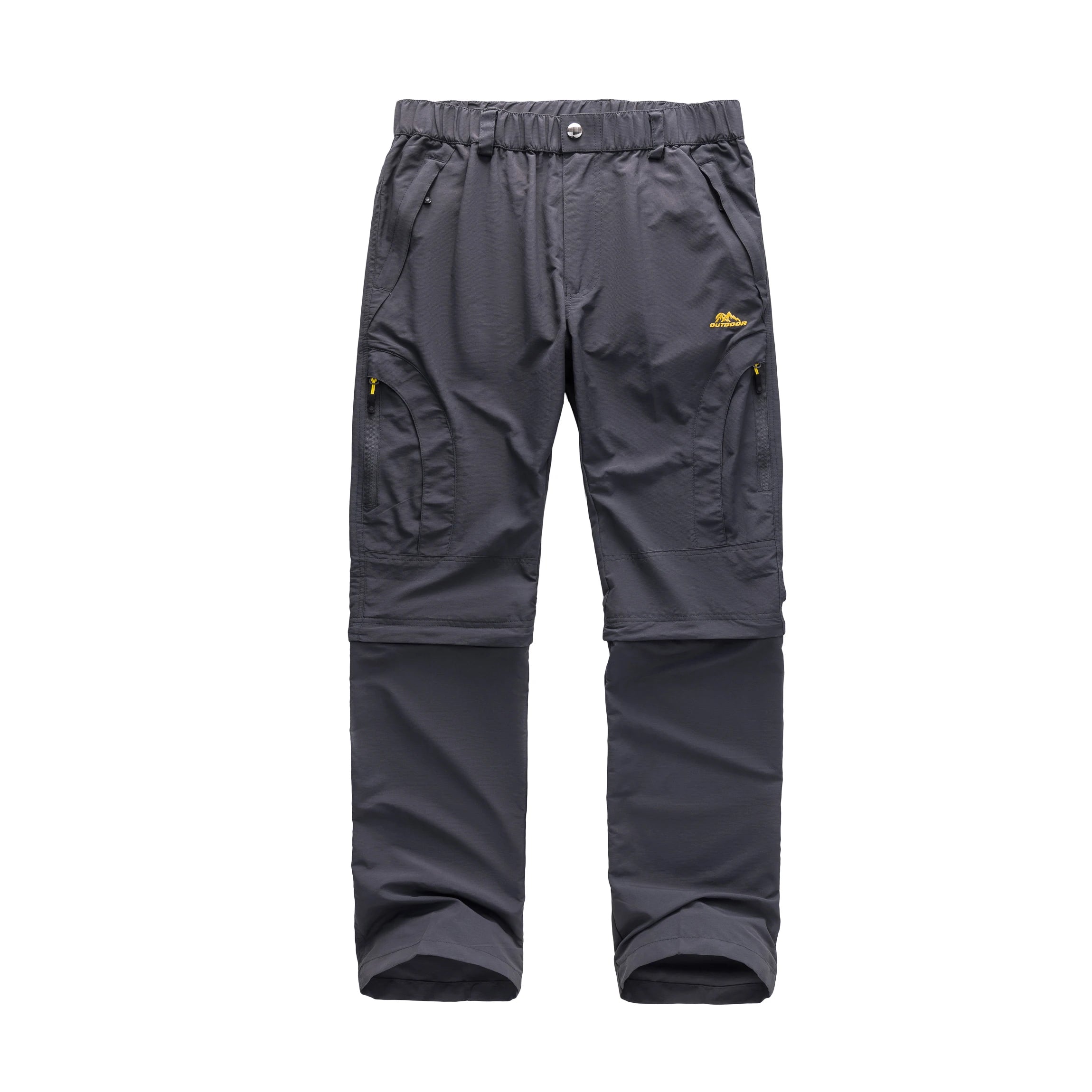 Men's Outdoor Conversion Overalls, 5 Zipper Pockets, Removable Two-Section Pants, Quick-Drying, Waterproof and Wear-Resistant Nylon Fabric, Suitable for Outdoor Fishing and Hiking