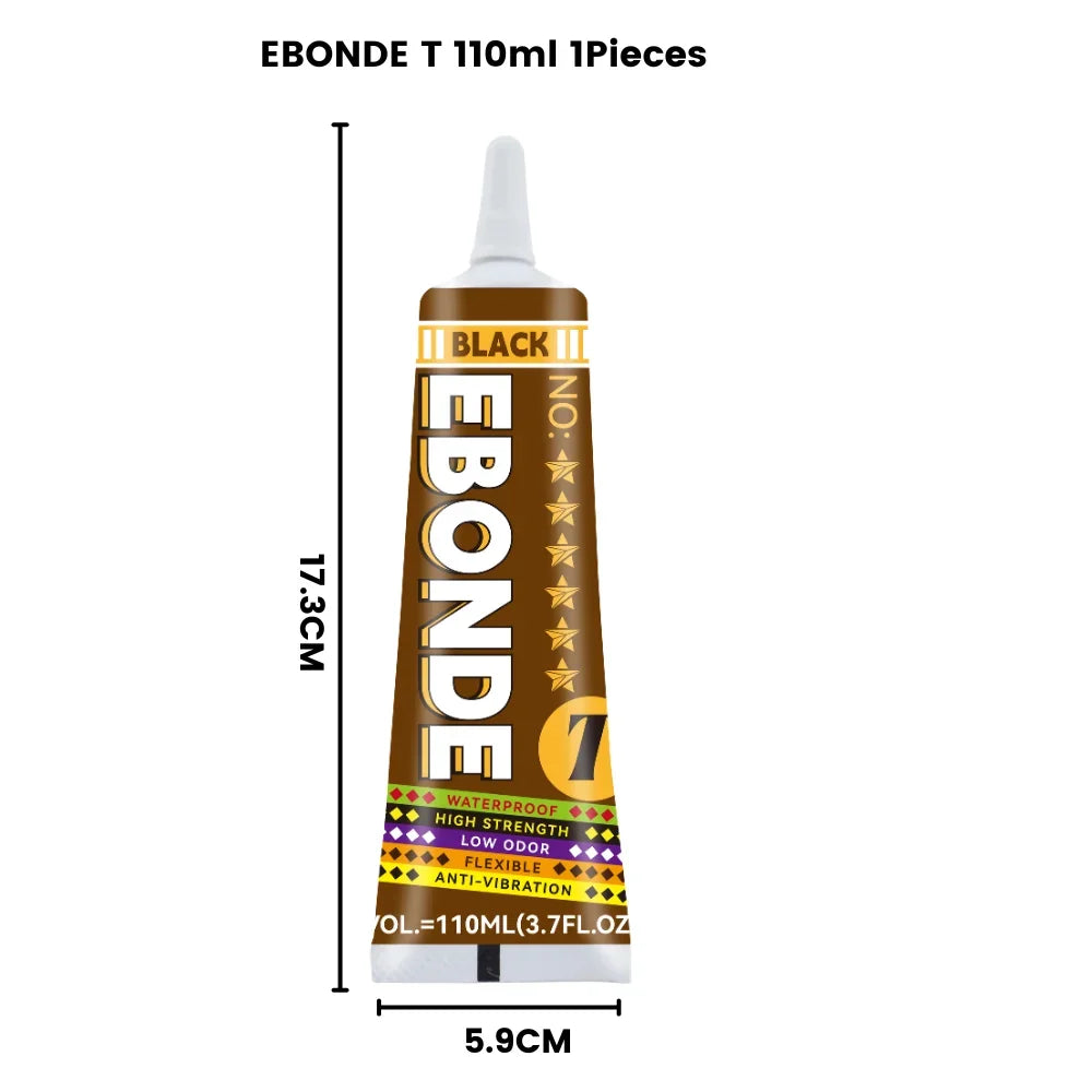 Black T7000 Anti-Vibration Phone Repair Electronic Component Contact Adhesive T-7000 Battery Back Glass High Strength Soft Glue