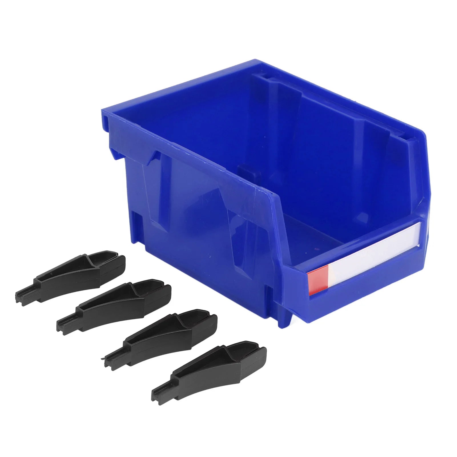Stackable Shop Tool Bin Inclined Mouth Thickened Waterproof Wear Resistant PP Plastic Parts Storage Rack with Stands for Screws