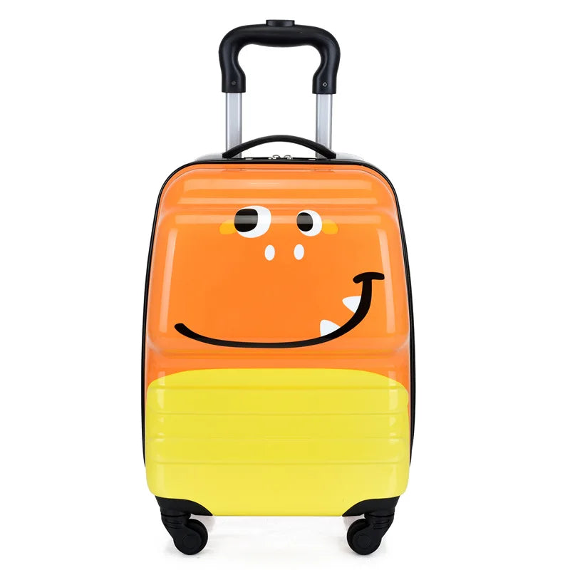 ABS Material Rotating Cartoon Children's Suitcase 18-inch Universal Wheel Suitcase Cute Animal 3D Stereo Student Suitcase