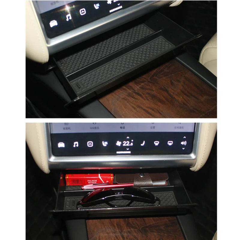 Car Central Console Storage Box Cubby Drawer Organizer For Tesla Model S/X Left-hand Drive