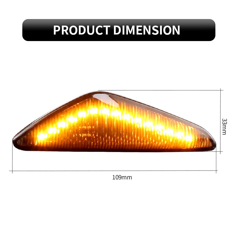 2PCS Canbus For BMW X3 F25 2007-2019 X5 E70 2007-2013 X6 E71 E72 2007-2014 LED Turn Signal Side Marker Lights Car Accessories