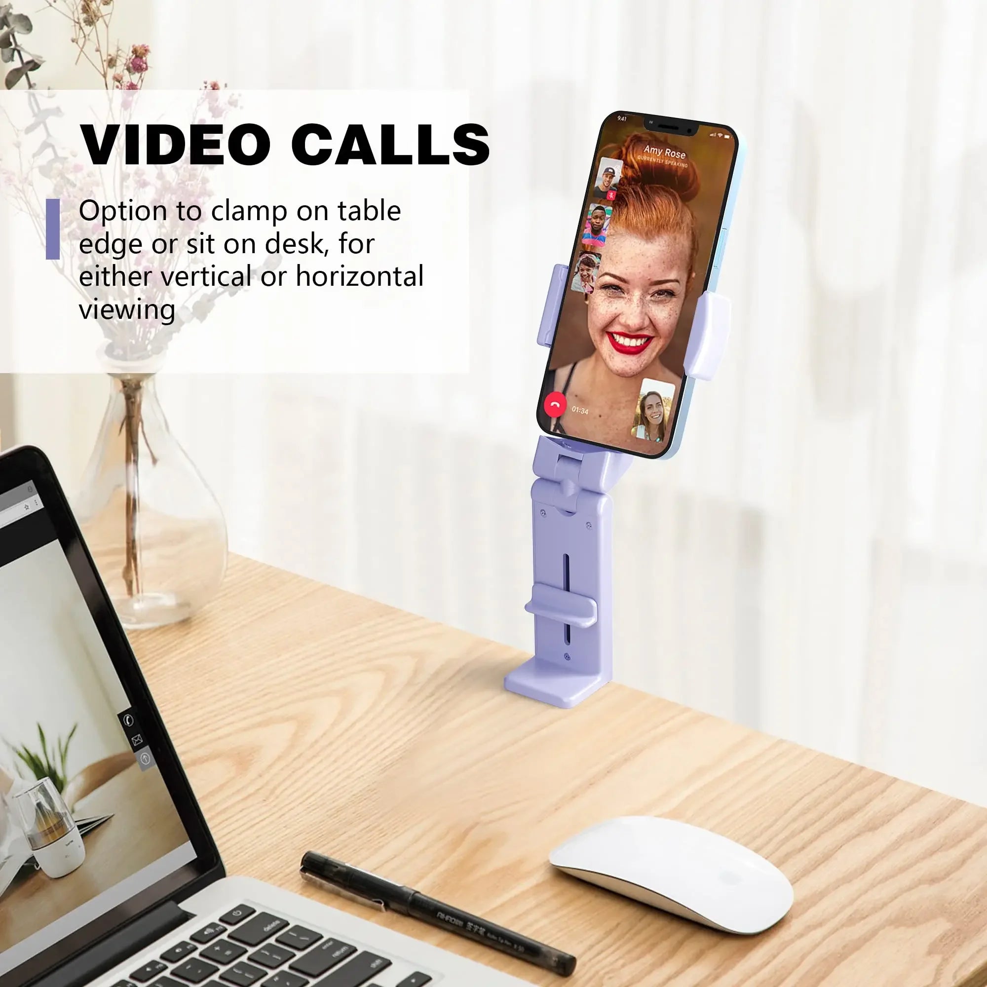 Universal Mount Airplane Mobile Phone Holder for Travel Selfie Rotating Desk Clamp Portable Foldable Hook Adjustable Phone Stand