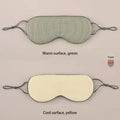 Sleep Mask Warm Cold Dual-Use Soft Silk Eye Mask Night Blackout Blindfold Eye Shade with Adjustable Elastic Strap Travel Shade