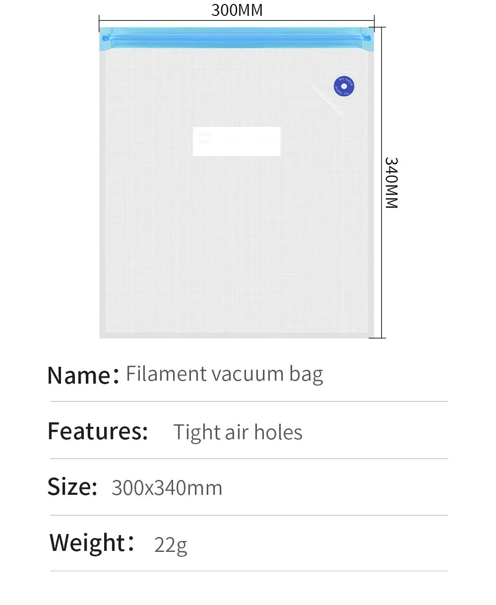 3D Printer Accessories, for PLA ABS PETG Nylon TPU ASA Filament Keep Dry, Filament Vacuum Storage Bags with Hand/Electric Pump